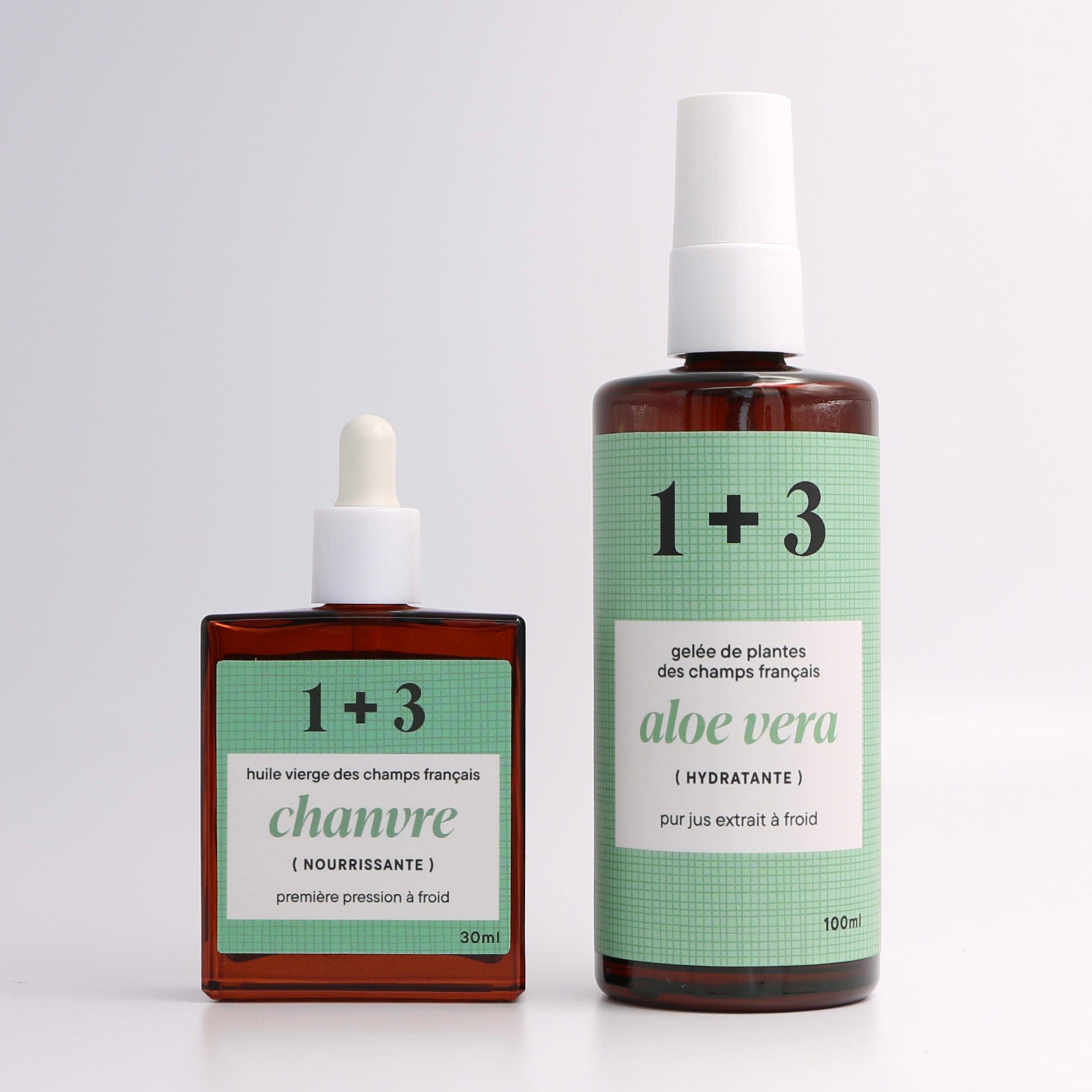 ensemble huile chanvre gelée aloe vera français 1+3
