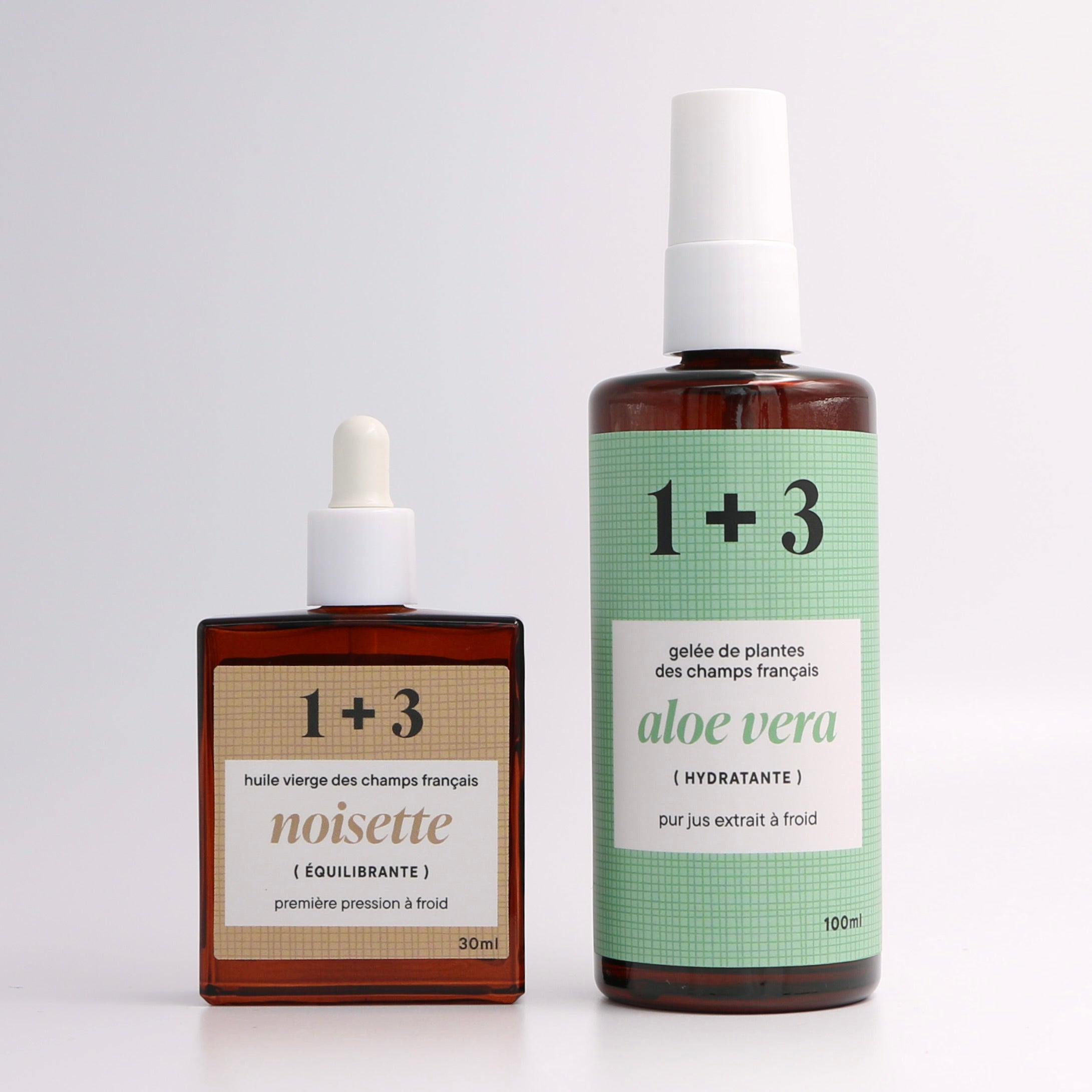 ensemble huile noisette gelée aloe vera français 1+3