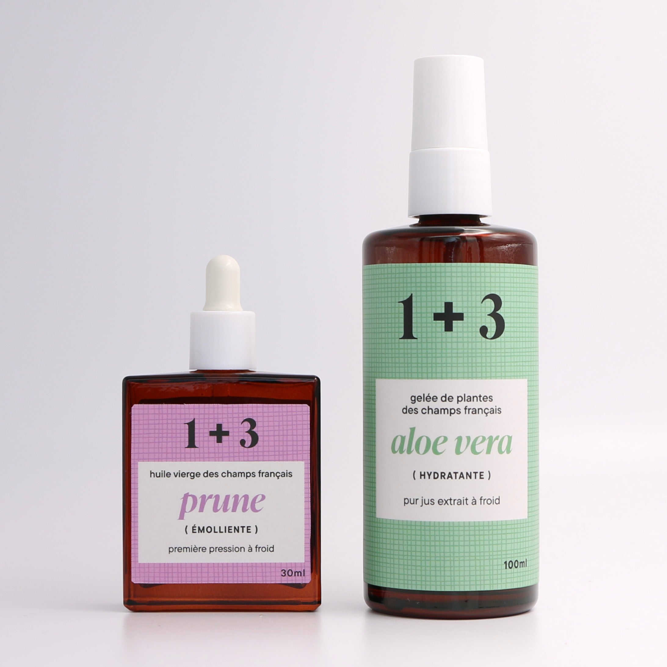 ensemble huile prune gelée aloe vera français 1+3