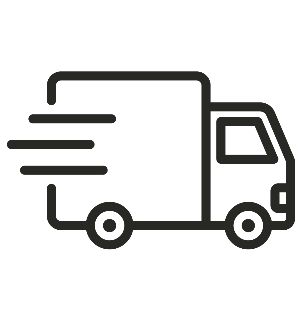 Icône de camion de livraison – symbole d’expédition rapide et fiable des produits 1+3