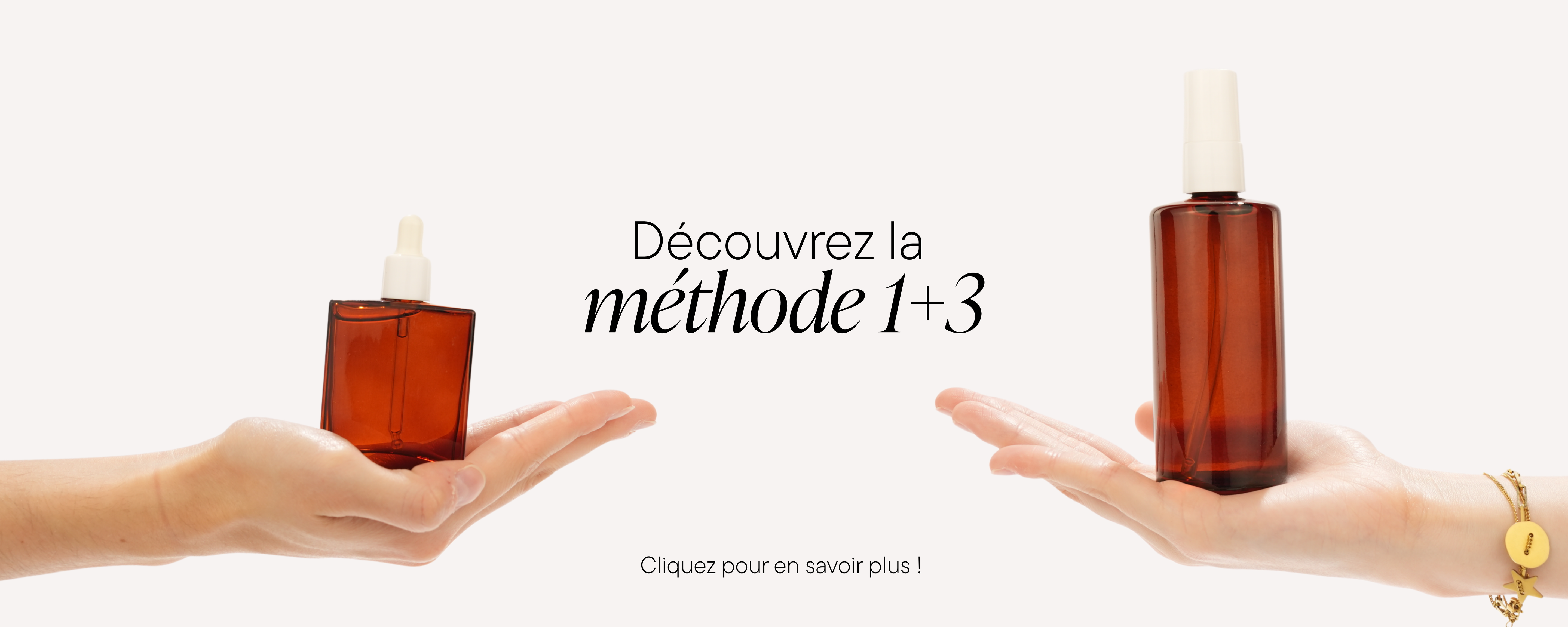Découvrez la méthode 1+3 - photo flacons huile et gelée sans étiquettes format ordinateur 