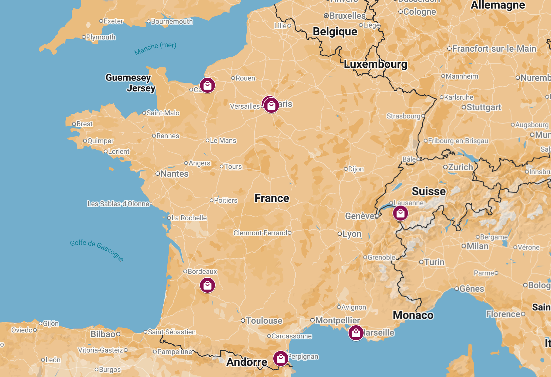 Carte des revendeurs 1+3