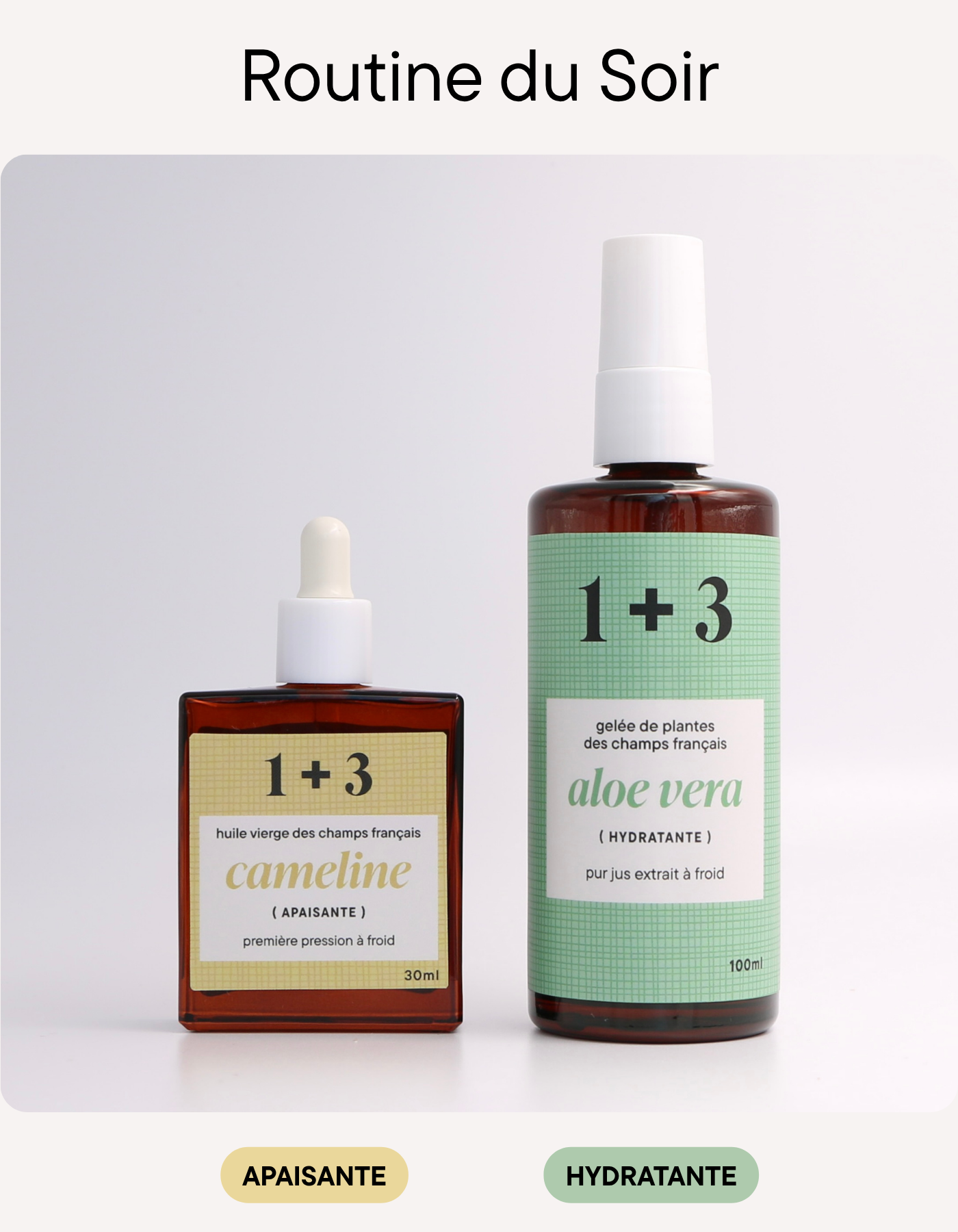 Duo Cameline + Aloe Vera (Routine soir peaux fatiguées)