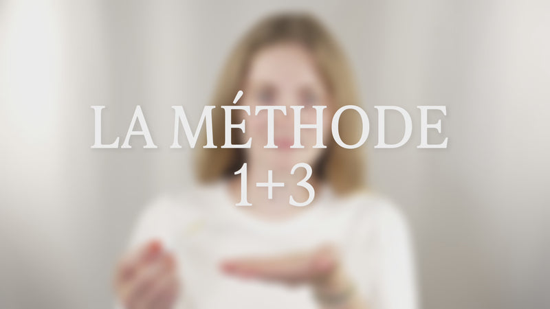 Démonstration de la méthode 1+3 avec Églantine - 1 goutte d'huile + 3 gouttes de gelée, l'huile nourrit, la gelée hydrate.