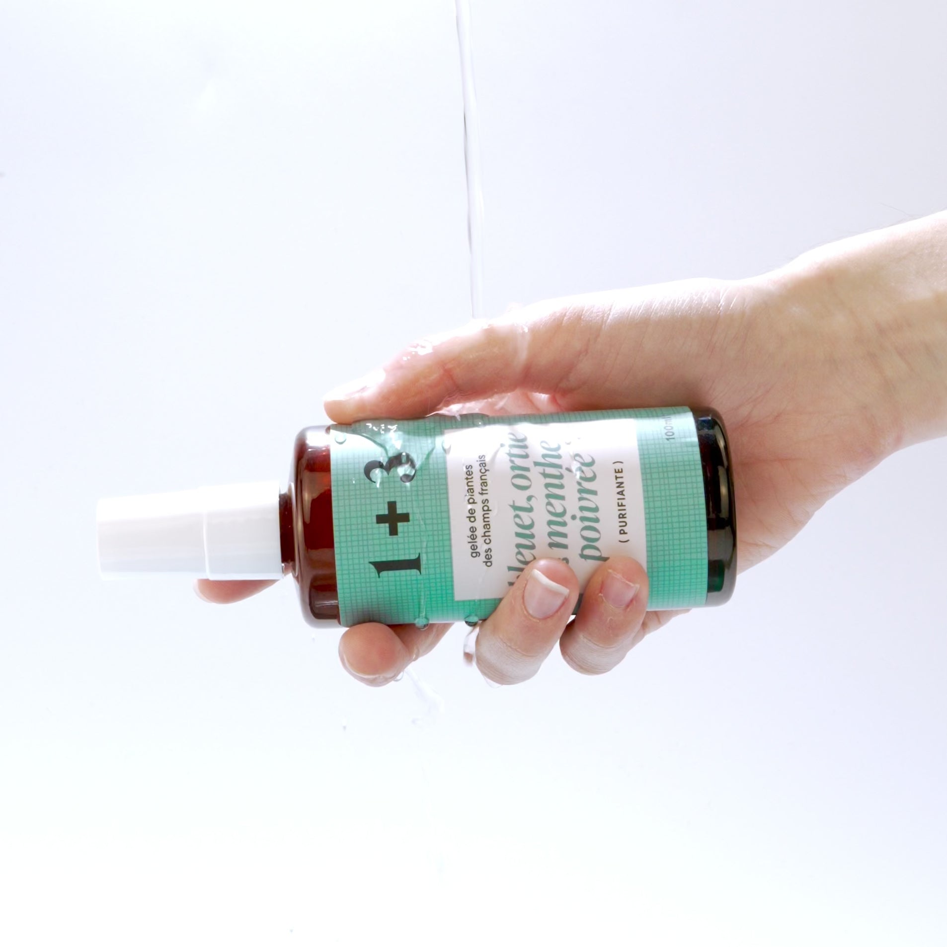 Gelée de Bleuet, Ortie et Menthe poivrée avec texture 